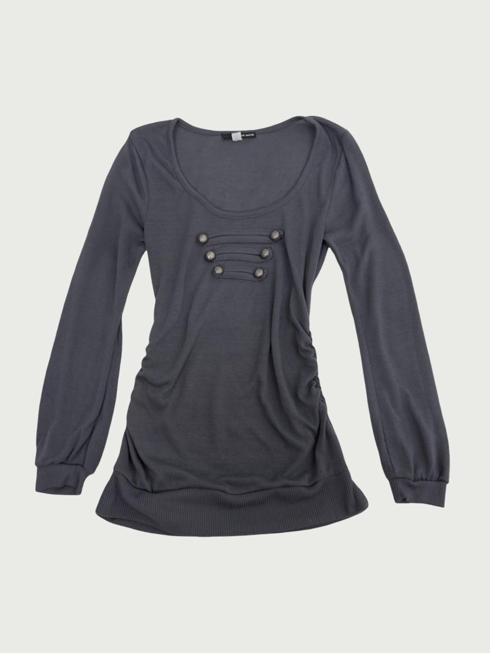 Military Button Tunic Sweater
